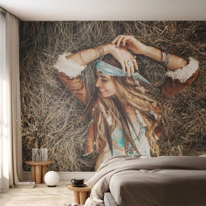 Zelfklevend Fotobehang Deluxe Sticker - Op weg naar de zomer van de liefde - Boho, Vrouw, Juwelen - 200x140 cm