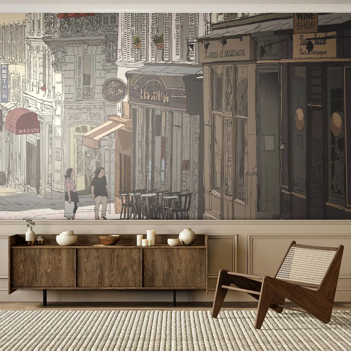 Fotobehang Premium Canvas - Stadsvreugde - Architectuur, Stad, Parijs - 400x280 cm