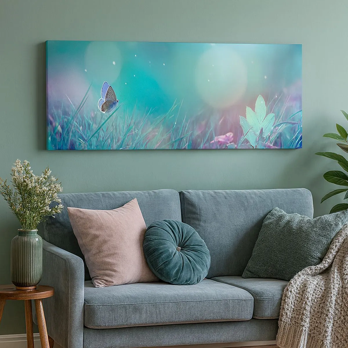 Schilderen op canvas - Het geheime leven van de weide - 100x40 cm