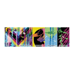 Fotobehang Monster Premium Canvas - Van boven naar beneden - Abstractie, Deel, Grafisch - 100x30 cm