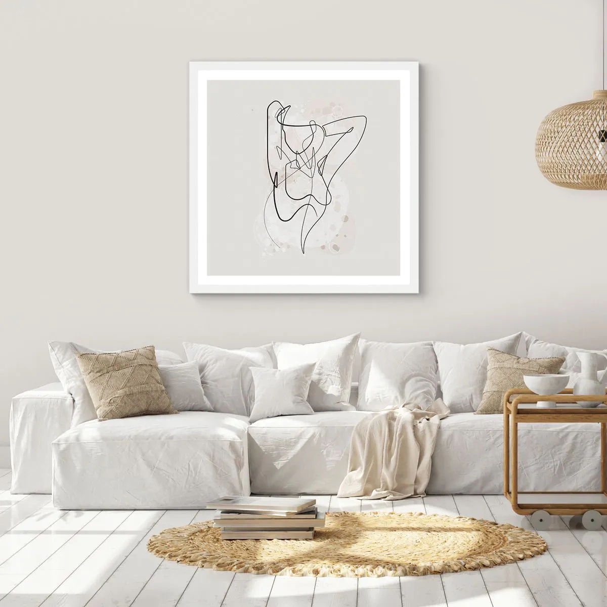 Poster in een witte lijst - De kunst van het verleiden - 60x60 cm