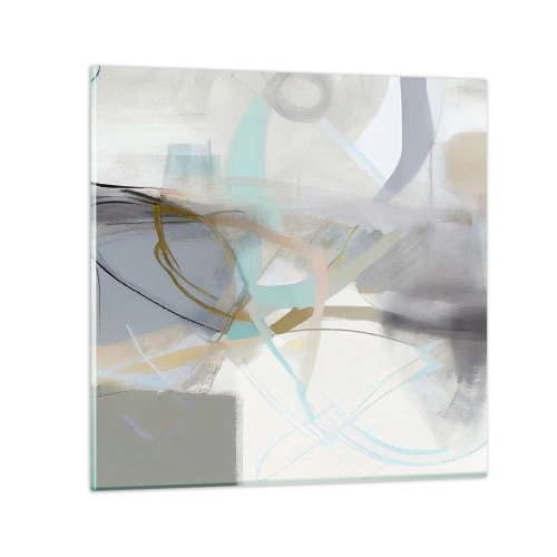 Schilderen op glas - Mistige abstractie - 50x50 cm