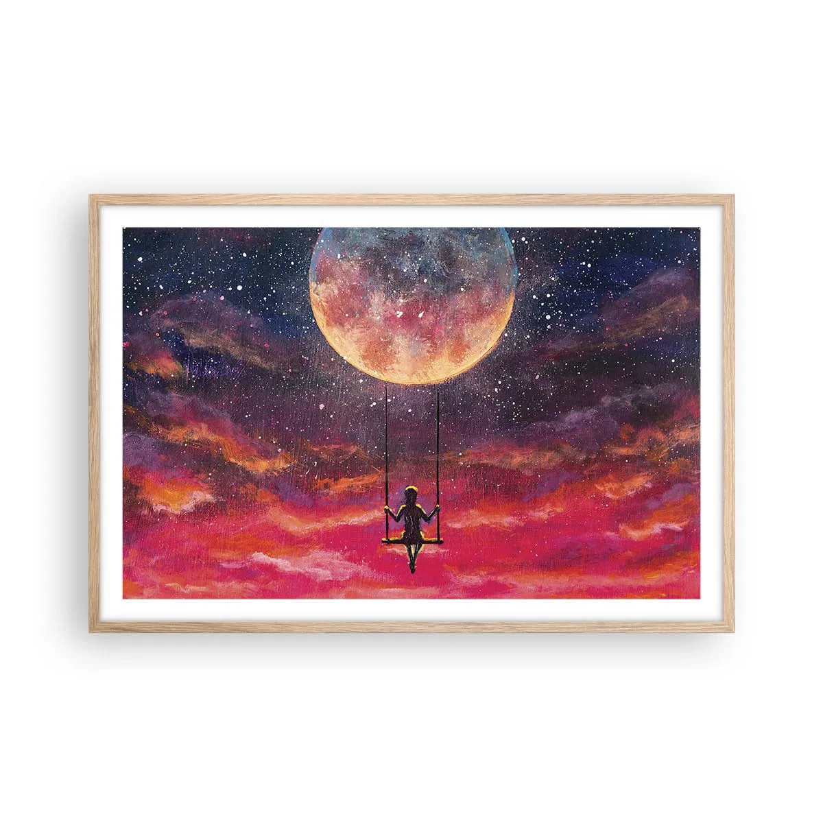 Een poster in een licht eiken lijst - Droom - 91x61 cm