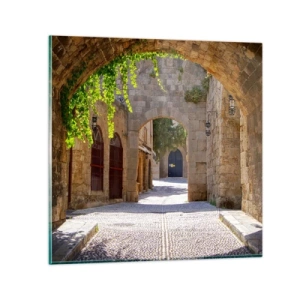 Schilderen op glas - De optocht zal spoedig verschijnen - 30x30 cm