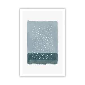 Poster - Gegroeid op blauw - 61x91 cm