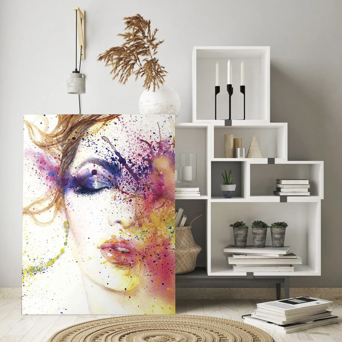 Schilderen op glas - Regenboogduizeligheid - 80x120 cm