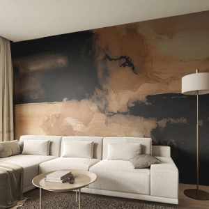 Fotobehang Premium Sand - Intrigerende abstractie - Abstractie, Rook, Minimalistisch - 500x350 cm