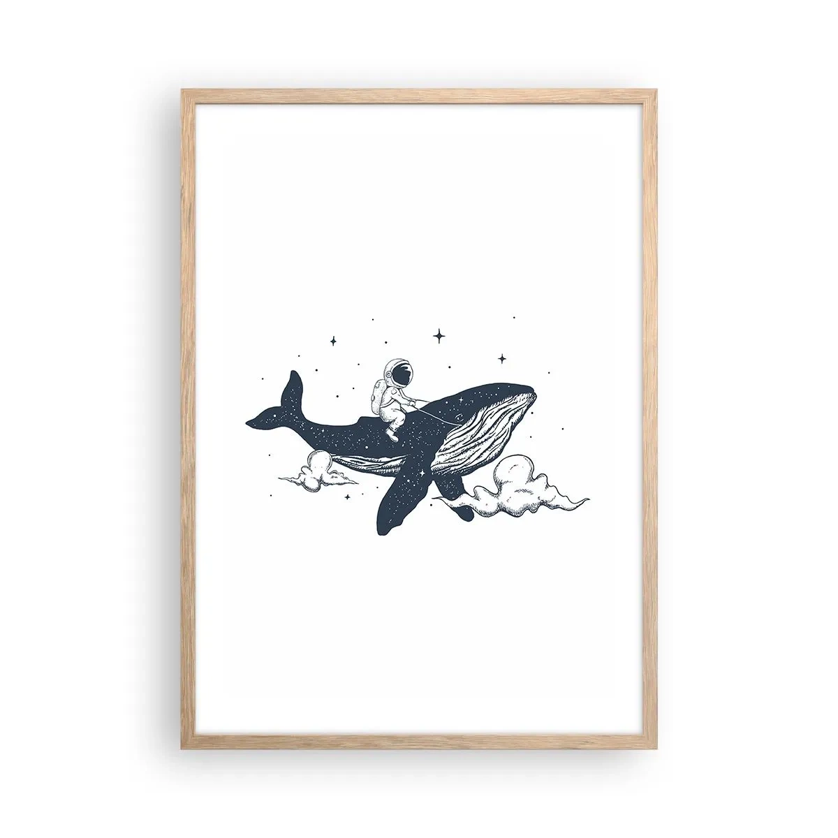 Een poster in een licht eiken lijst - Ruimte avontuur - 50x70 cm
