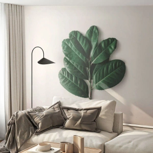 Zelfklevend Fotobehang Deluxe Sticker - Een tekening van de pure natuur - Bladeren, Plant, Natuur - 350x256 cm