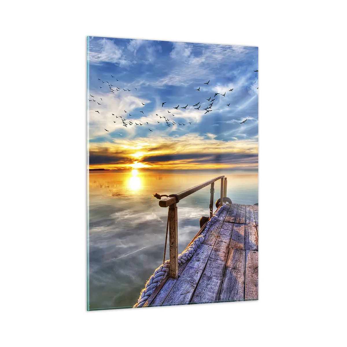 Schilderen op glas - De wind gaat rusten - 50x70 cm