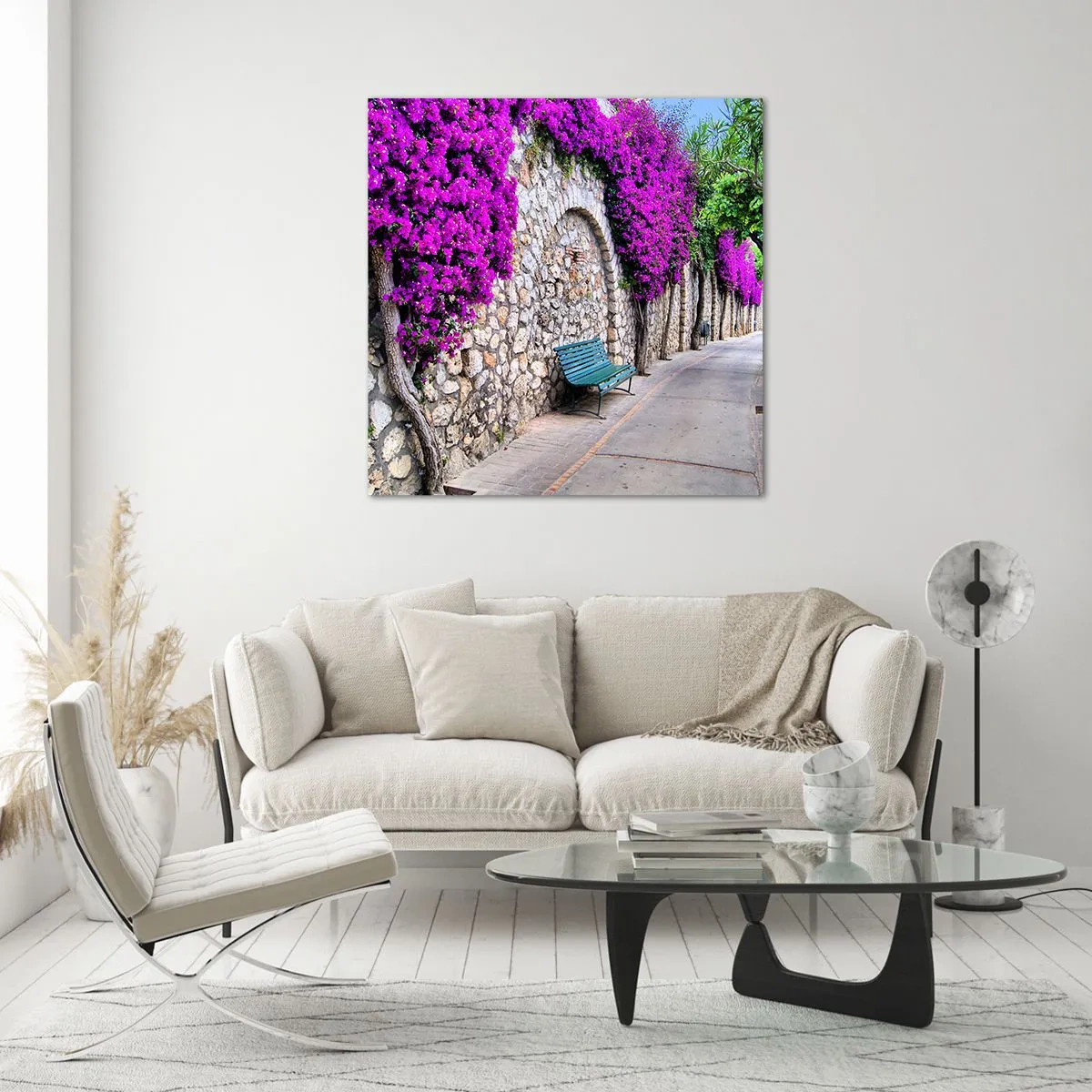 Schilderen op glas - Laten we elkaar zo snel mogelijk ontmoeten - 70x70 cm