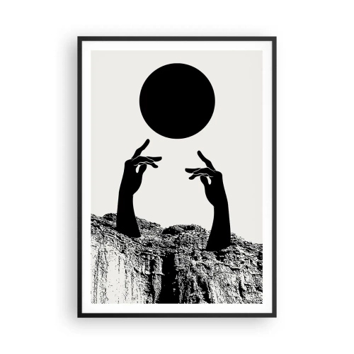 Poster in een zwarte lijst - Surrealistische compositie: de zon en de rest - 70x100 cm