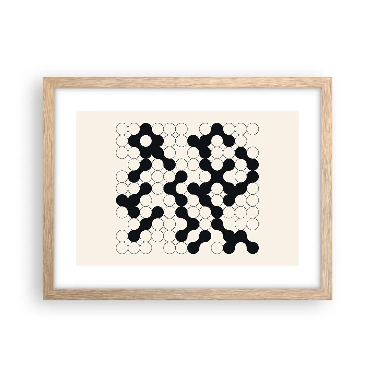 Een poster in een licht eiken lijst - Chinees spel – variatie - 40x30 cm