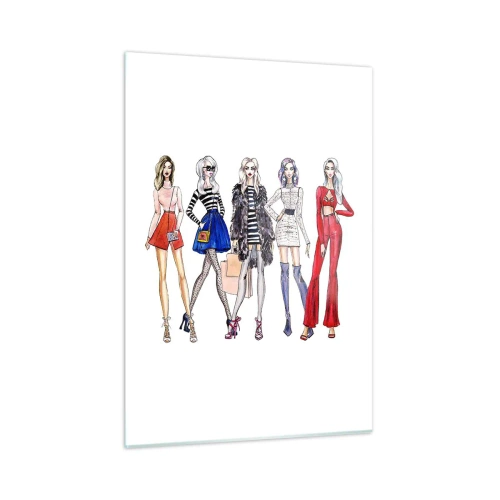Schilderen op glas - Elke week Fashion Week - 50x70 cm