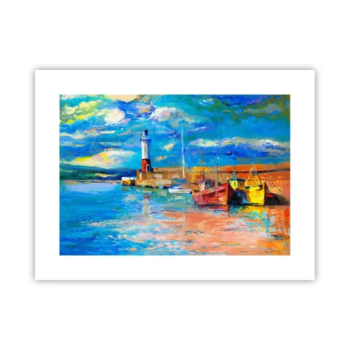 Poster - Een middag in de regenboogbaai - 40x30 cm