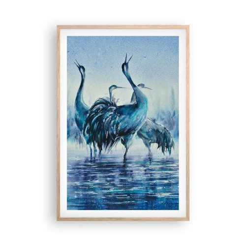 Een poster in een licht eiken lijst - Ochtendvergadering - 61x91 cm