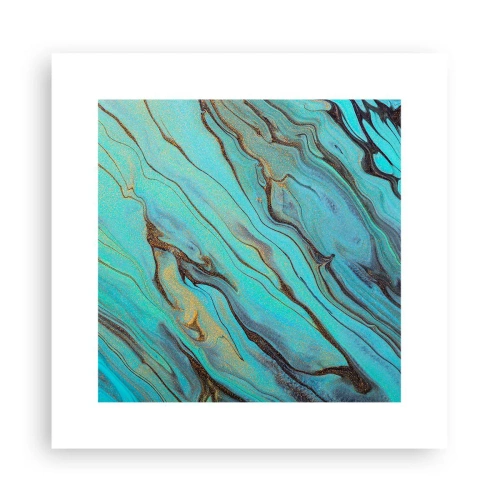 Poster - Turquoise vloed - 30x30 cm