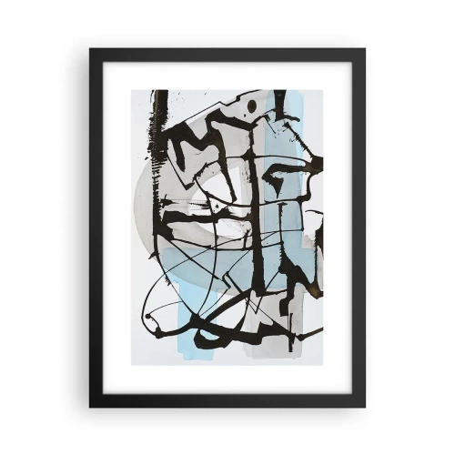Poster in een zwarte lijst - Toch blauw - 30x40 cm