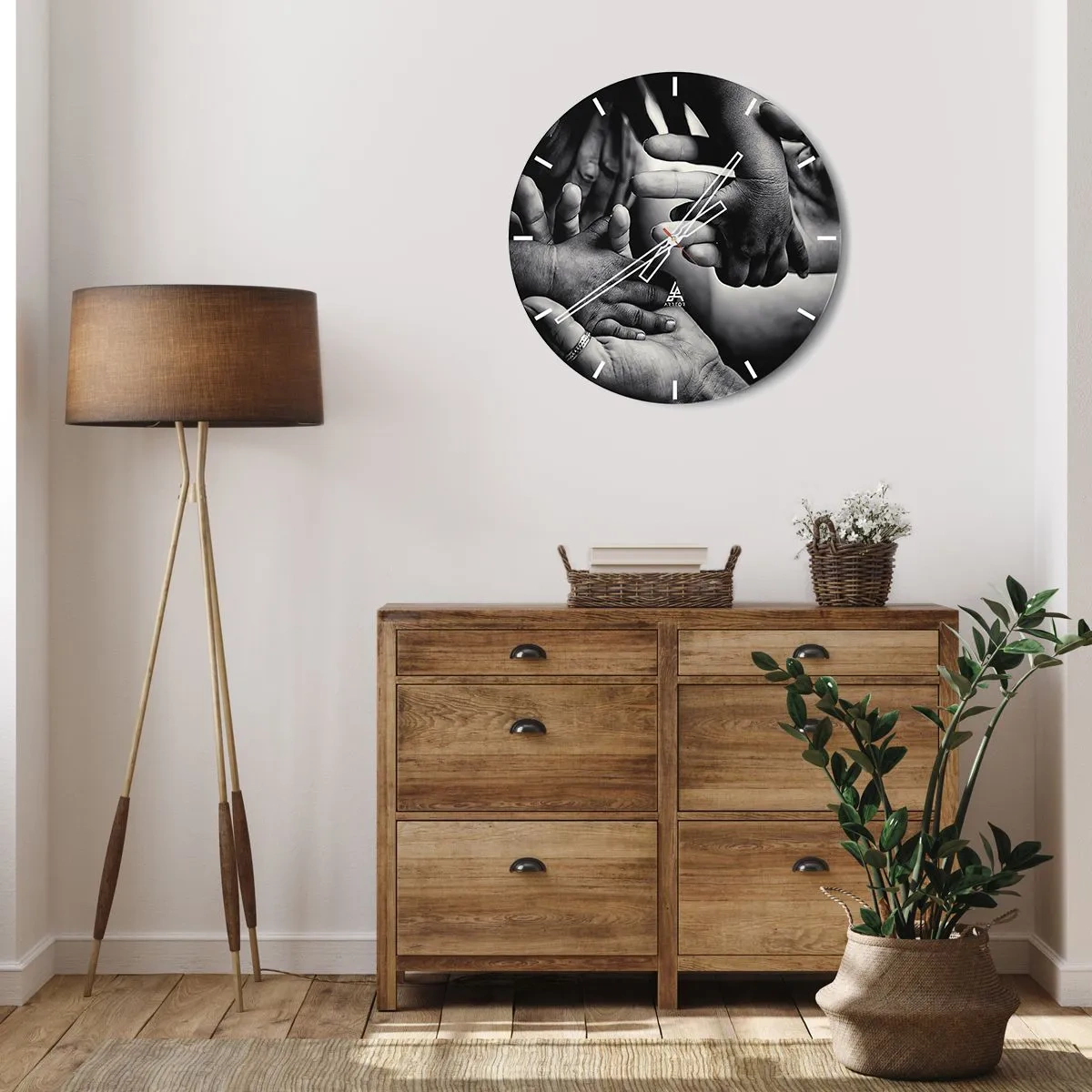 Wandklok - Klok - Om mens te zijn - 40x40 cm