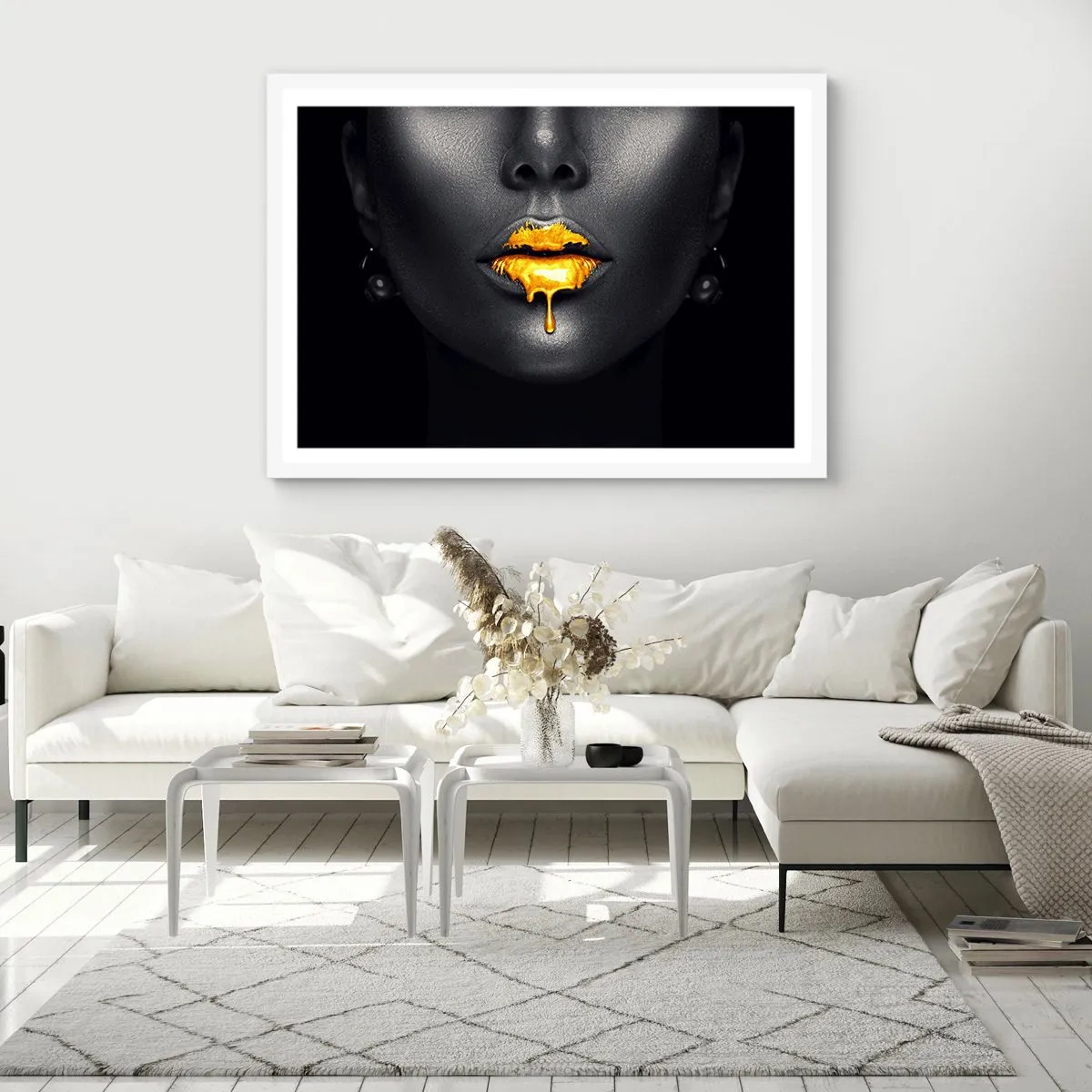 Poster in een witte lijst - Goldmouth - 100x70 cm