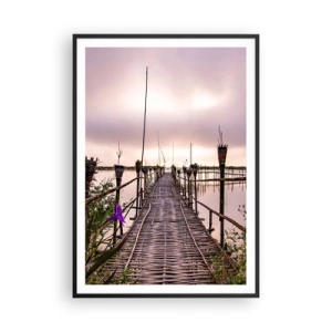 Poster in een zwarte lijst - Rust en stilte van Azië - 70x100 cm