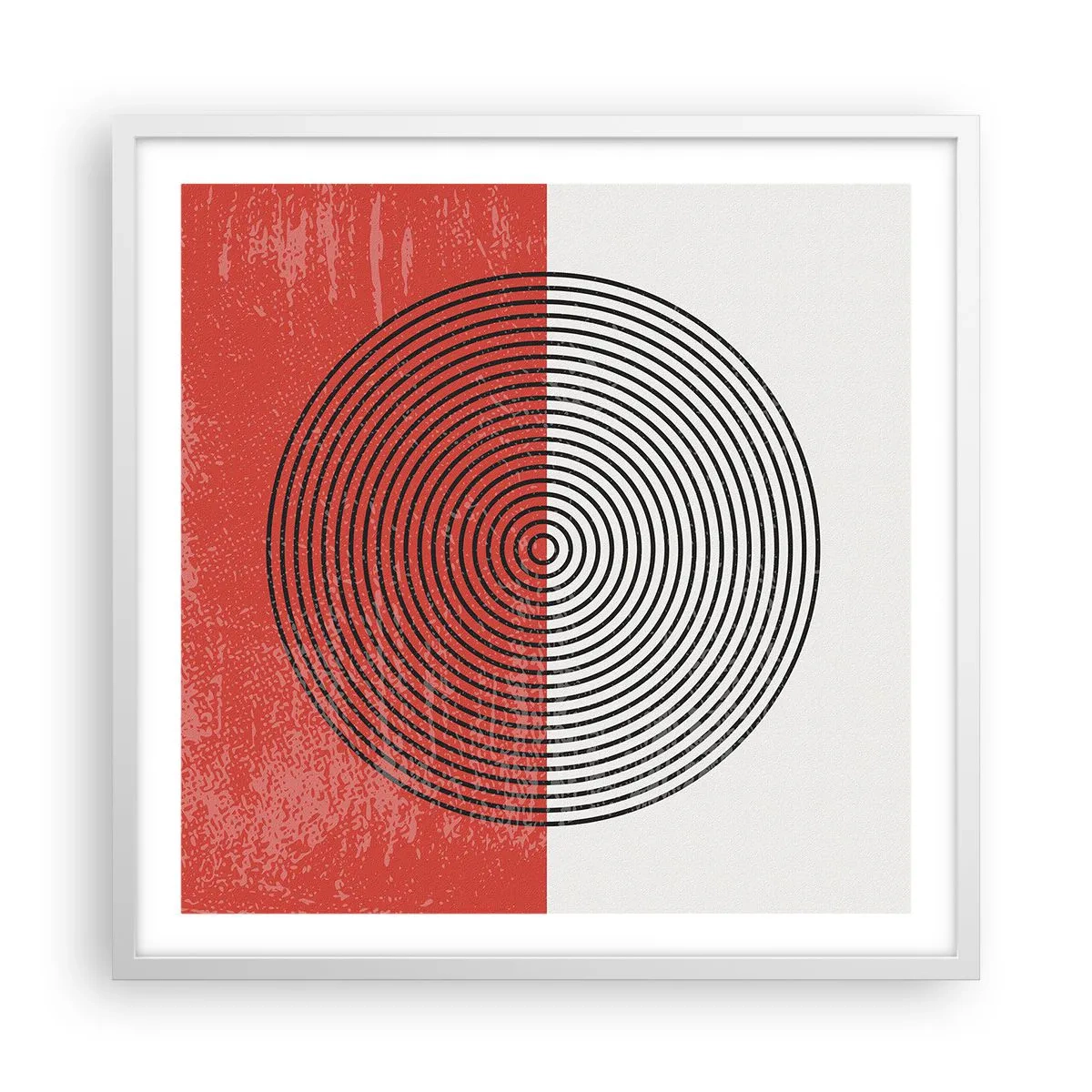 Poster in een witte lijst - Op de kop geslagen - 60x60 cm