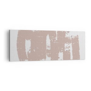 Schilderen op canvas - Abstractie in zachtroze - 140x50 cm
