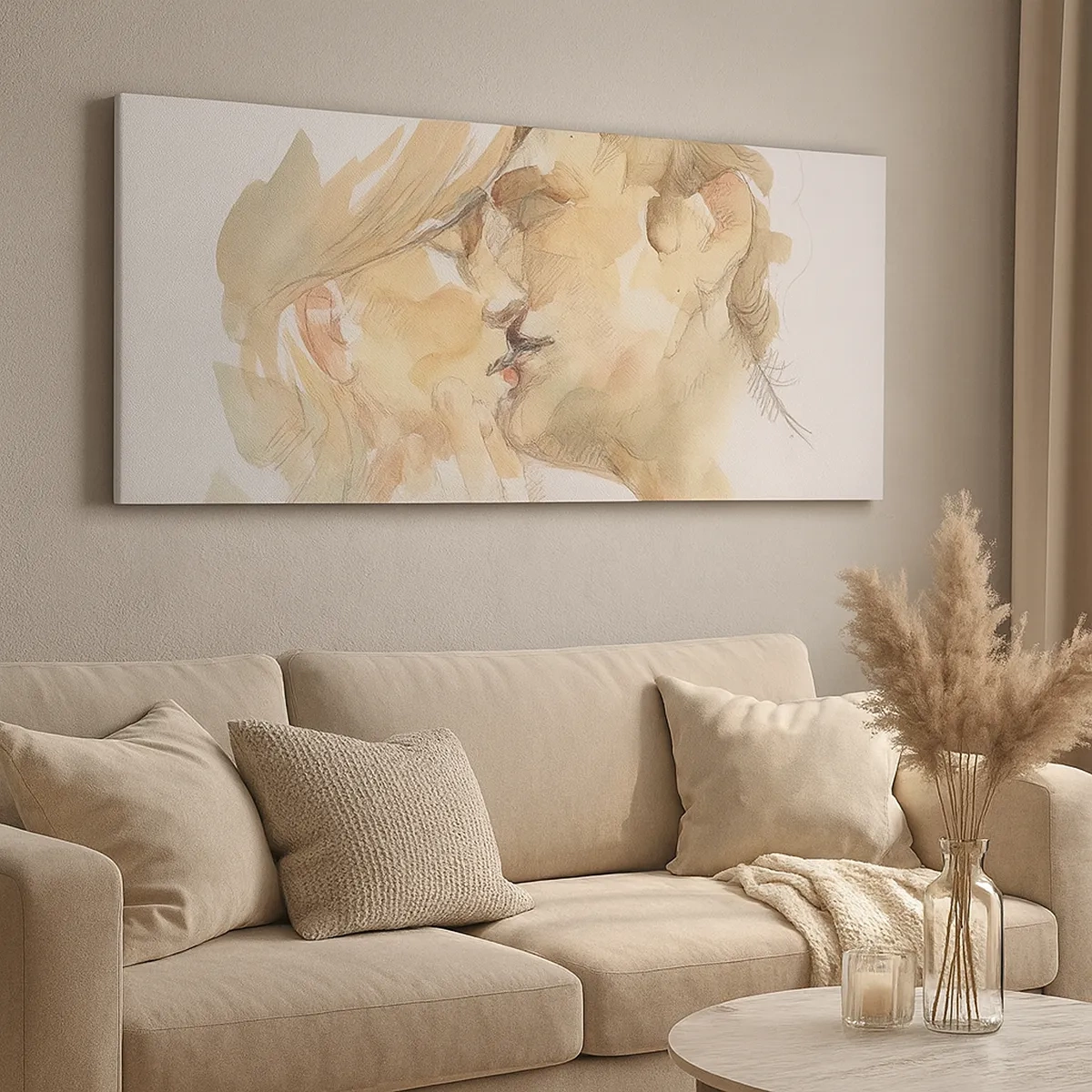 Schilderen op canvas - De helft gevonden? - 30x30 cm