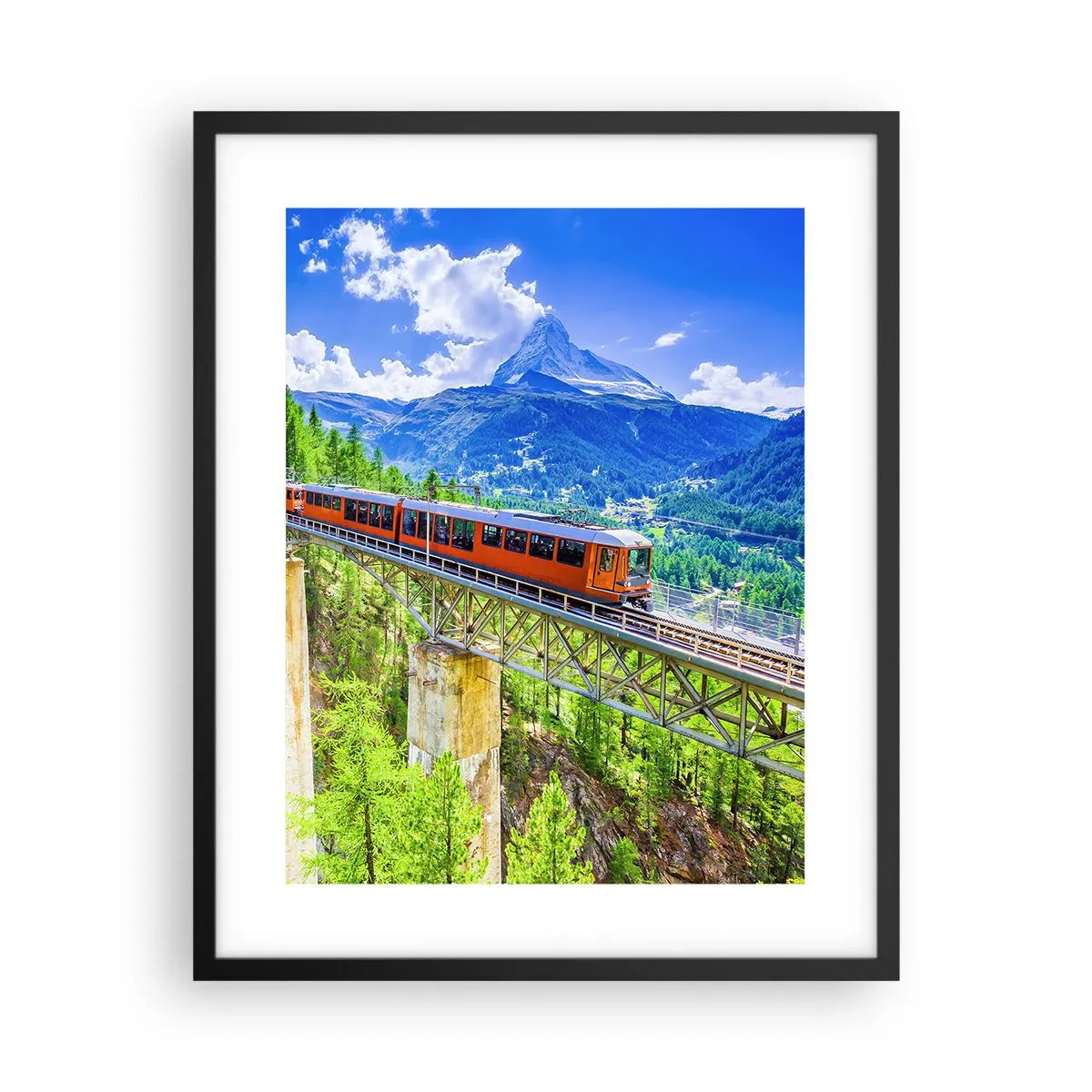Poster in een zwarte lijst - Het is tijd voor de Alpen - 40x50 cm