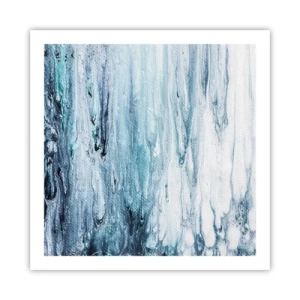 Poster - Blauwe ijspegels - 60x60 cm
