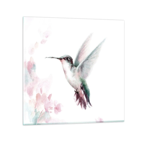 Schilderen op glas - Vastgehouden tijdens fladderen - 70x70 cm