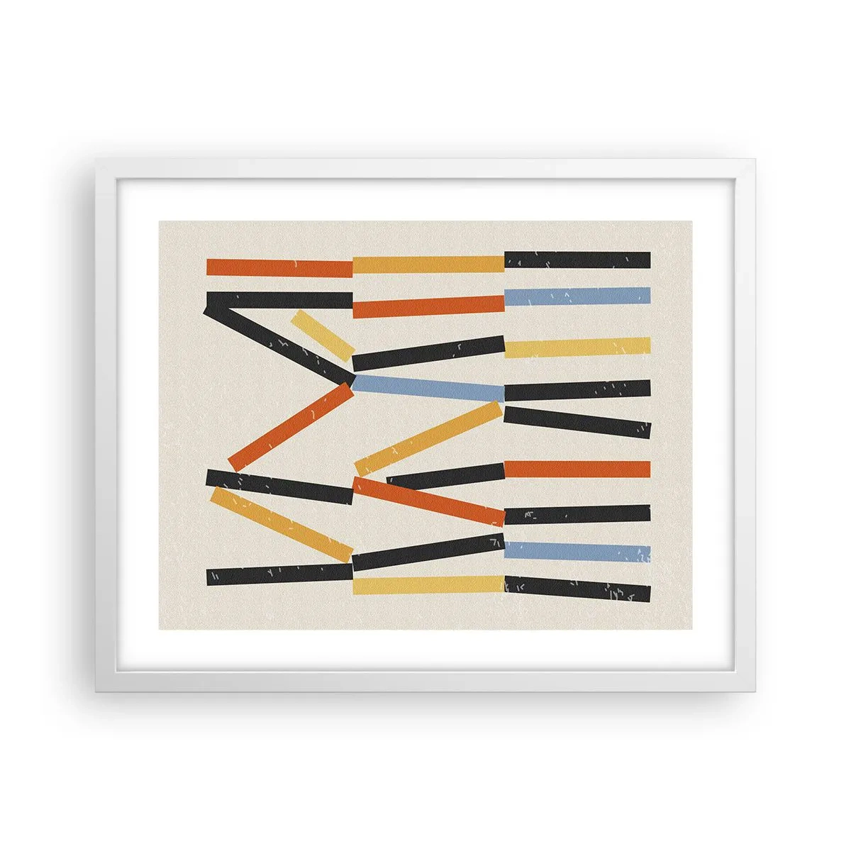 Poster in een witte lijst - Compositie op goed niveau - 50x40 cm