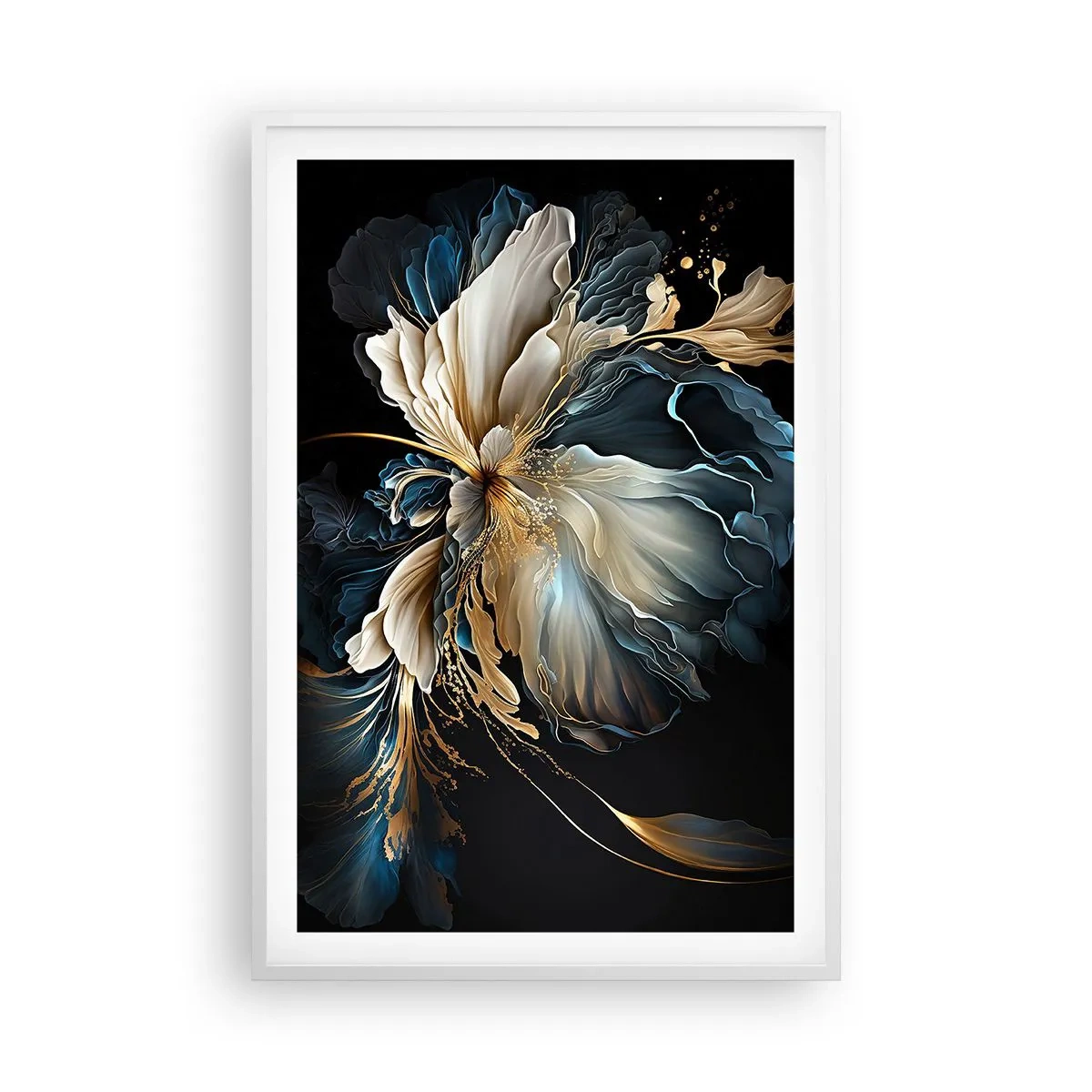 Poster in een witte lijst - Sprookjesachtige varenbloem - 61x91 cm