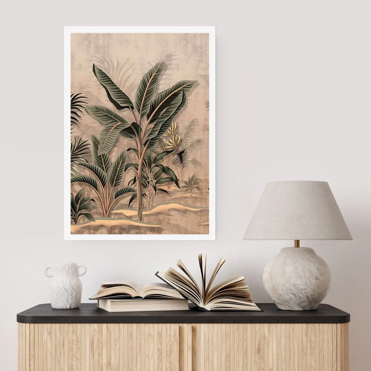 Poster - Een gravure in koloniale stijl - 70x100 cm