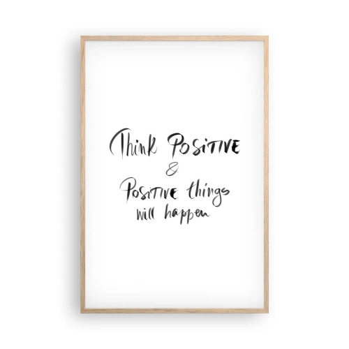 Een poster in een licht eiken lijst - Hoe leef je het leven? - 61x91 cm