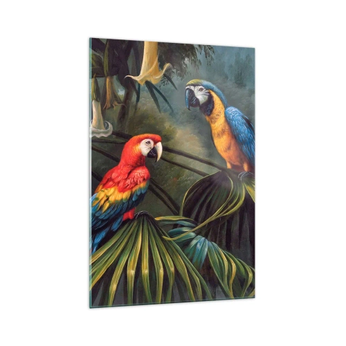 Schilderen op glas - Romantiek in de tropen - 70x100 cm