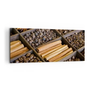 Schilderen op canvas - Een schatkist aan aroma's - 120x50 cm