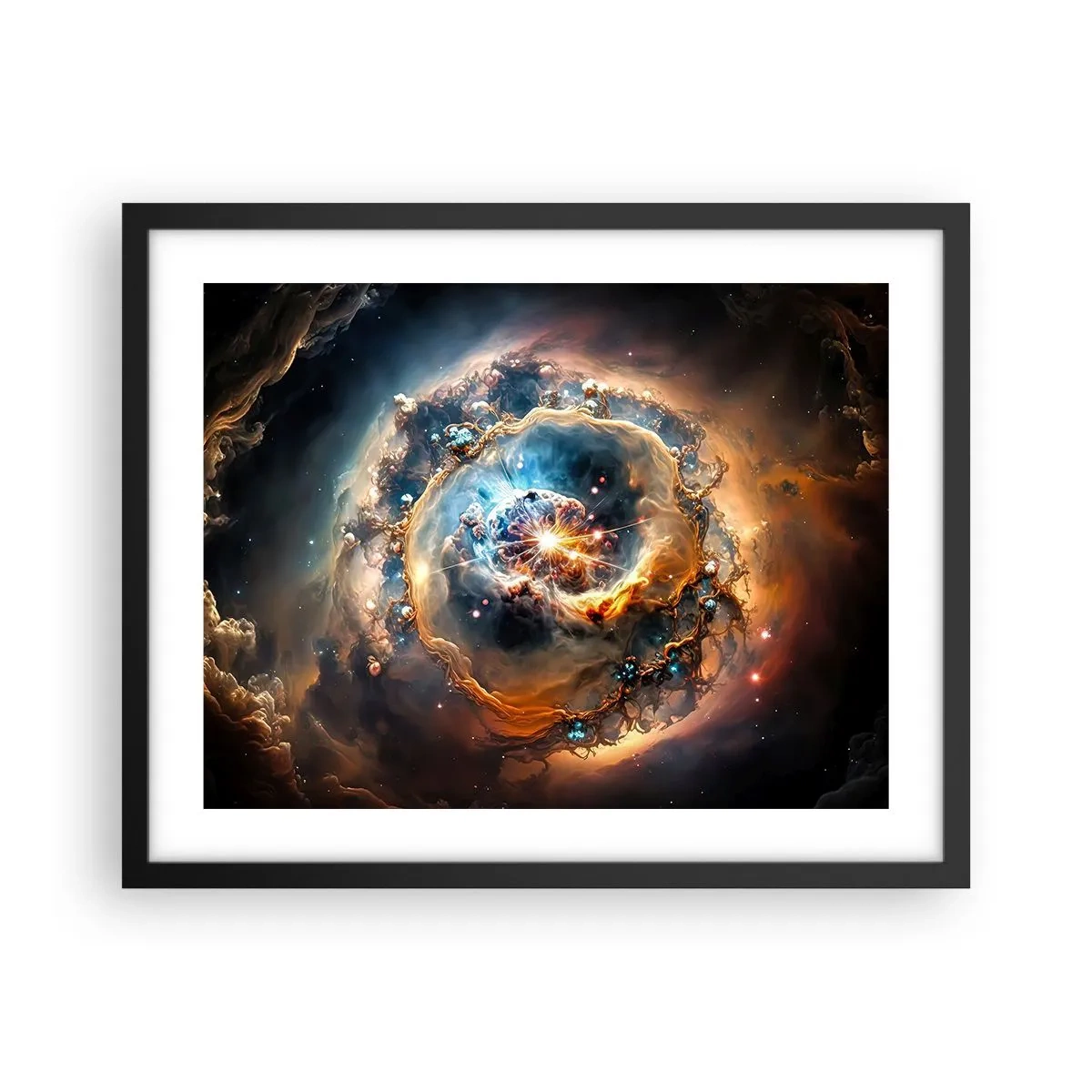 Poster in een zwarte lijst - Begin - 50x40 cm