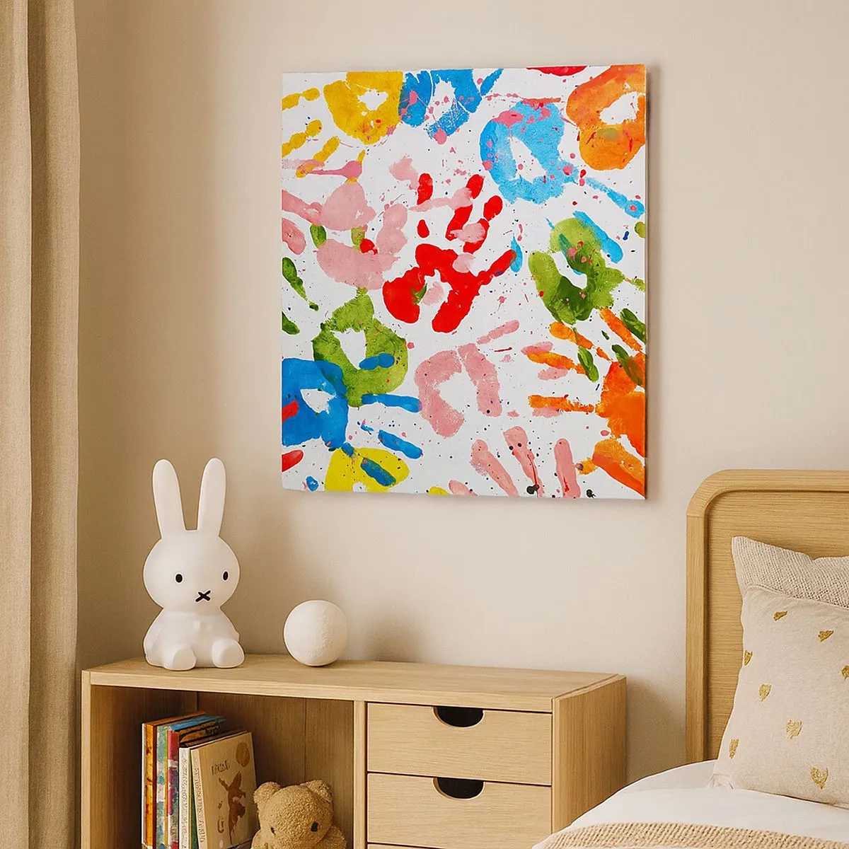 Schilderen op canvas - Volg de voetstappen - 30x30 cm