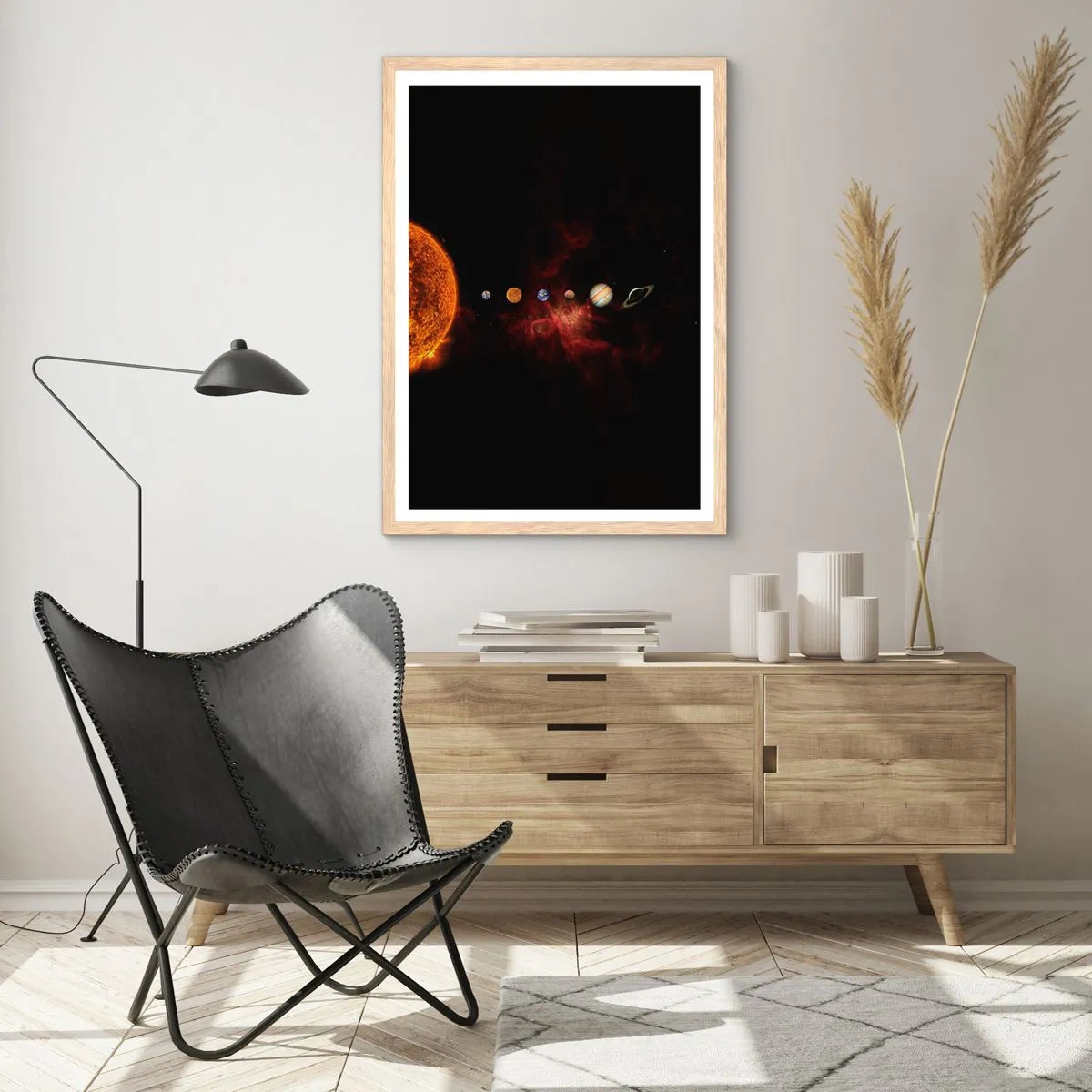 Een poster in een licht eiken lijst - Onze buurt - 61x91 cm