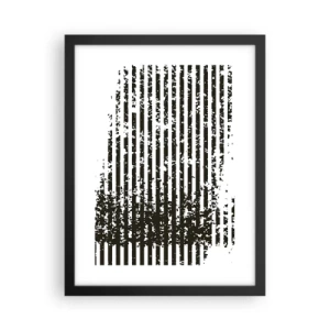 Poster in een zwarte lijst - Ritme en ruis - 30x40 cm
