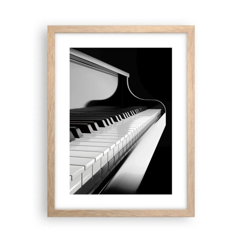 Een poster in een licht eiken lijst - Harmonie van vormen en kleuren - 30x40 cm