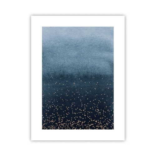 Poster - Samenstelling - blauwe fasen - 30x40 cm