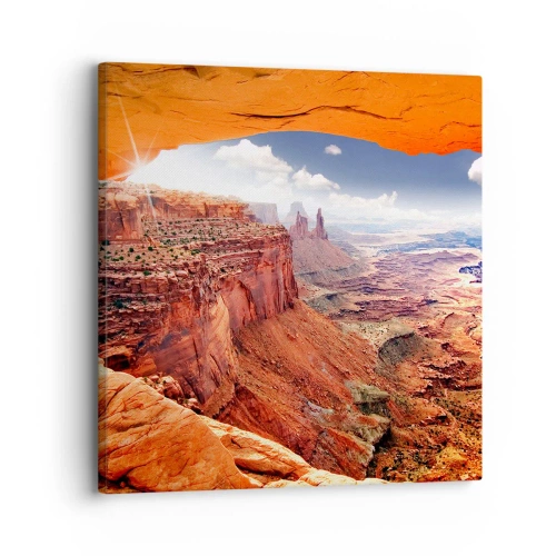 Schilderen op canvas - Door de natuur zelf gebeeldhouwd - 30x30 cm