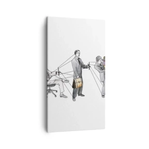 Schilderen op canvas - Iedereen heeft zijn meester - 45x80 cm
