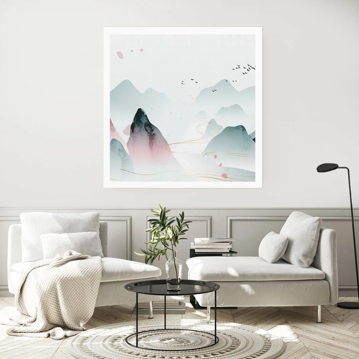 Poster - Over de toppen - 40x40 cm