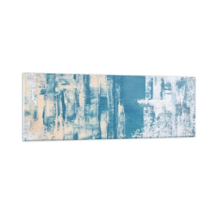 Schilderen op glas - Door een ijspegel - 90x30 cm
