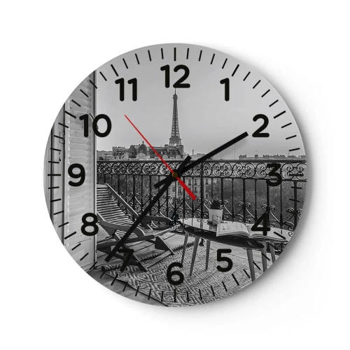 Wandklok - Klok - Parijs' namiddag - 30x30 cm