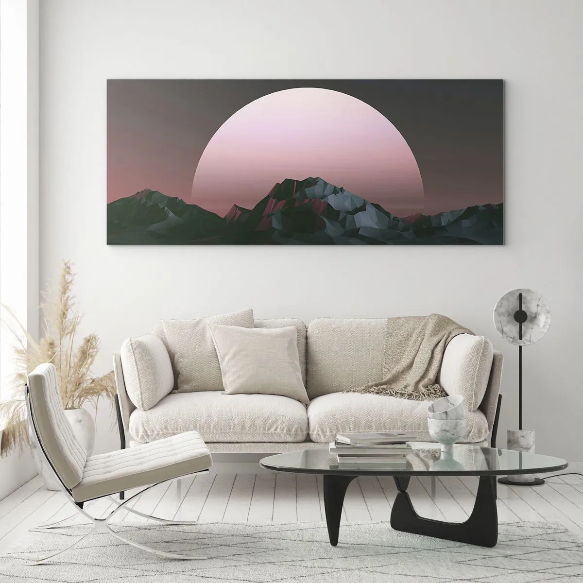 Schilderen op glas - In een naburig sterrenstelsel - 120x50 cm