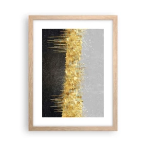 Een poster in een licht eiken lijst - Naar binnen en naar boven - 30x40 cm